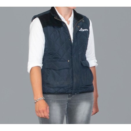 Bodywarmer matelassé bleu femme